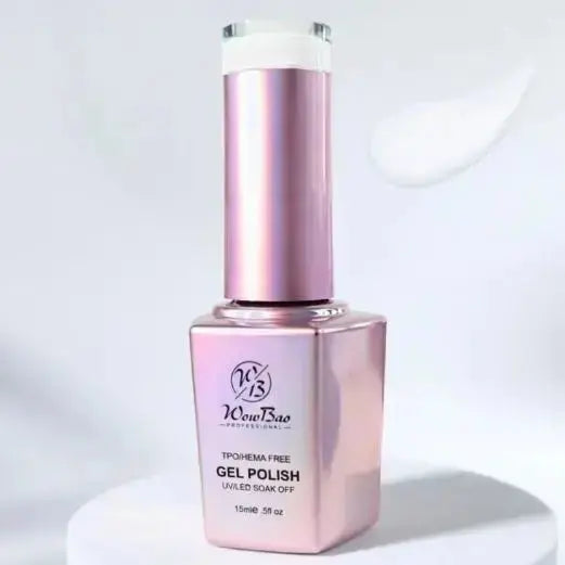 01 French White, TPO/Hema-Free Gel Polish 15ml WowBao Nails
