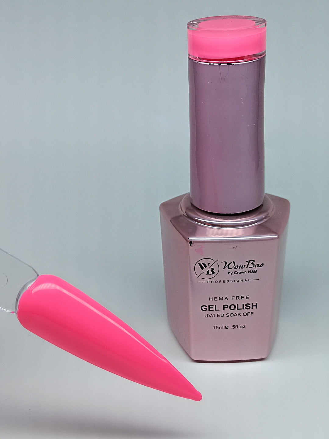 WowBao Nails 14 Pink Gum, Hema-Free Gel Polish 15ml