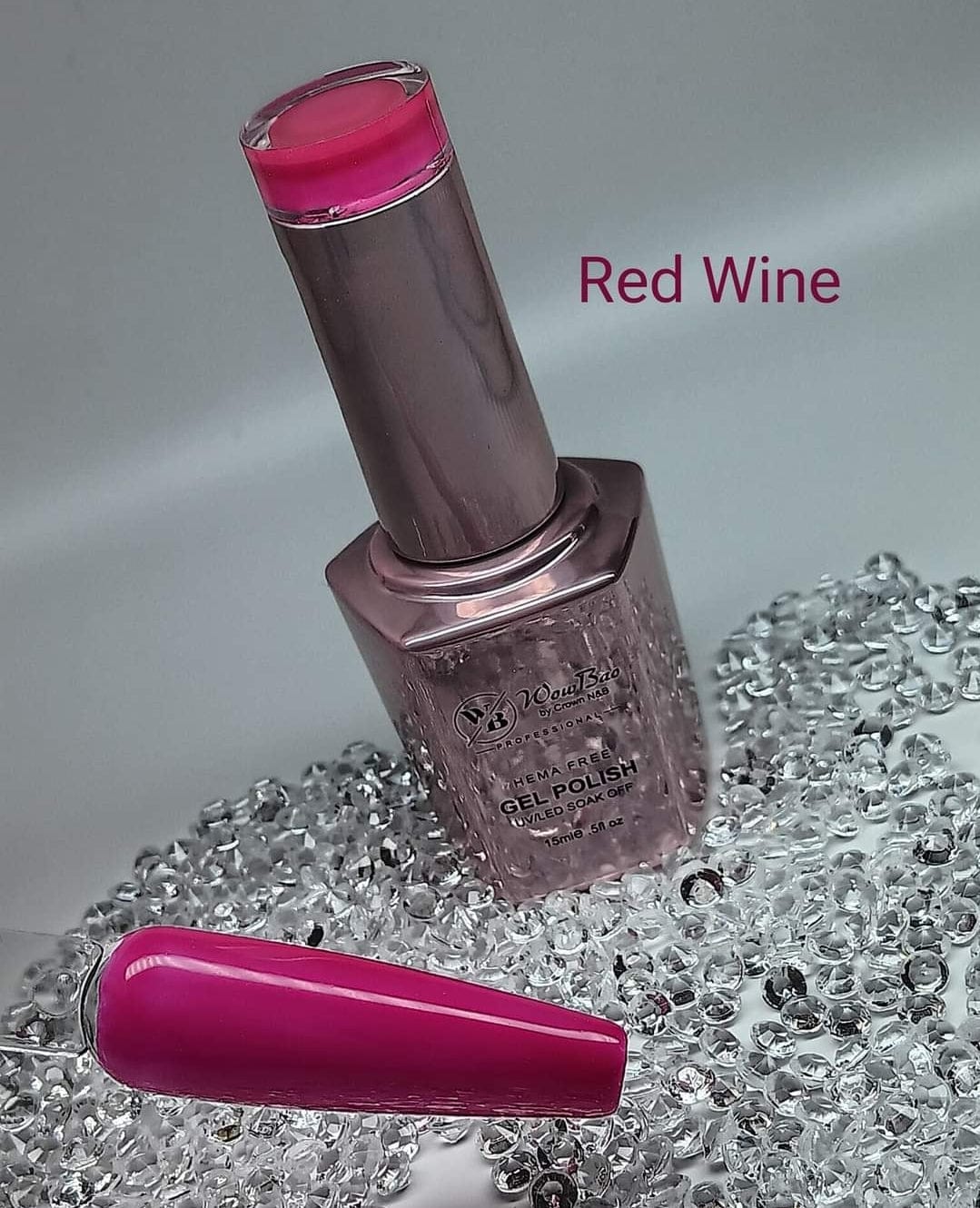 WowBao Nails 38 Red Wine, Hema-Free Gel Polish 15ml