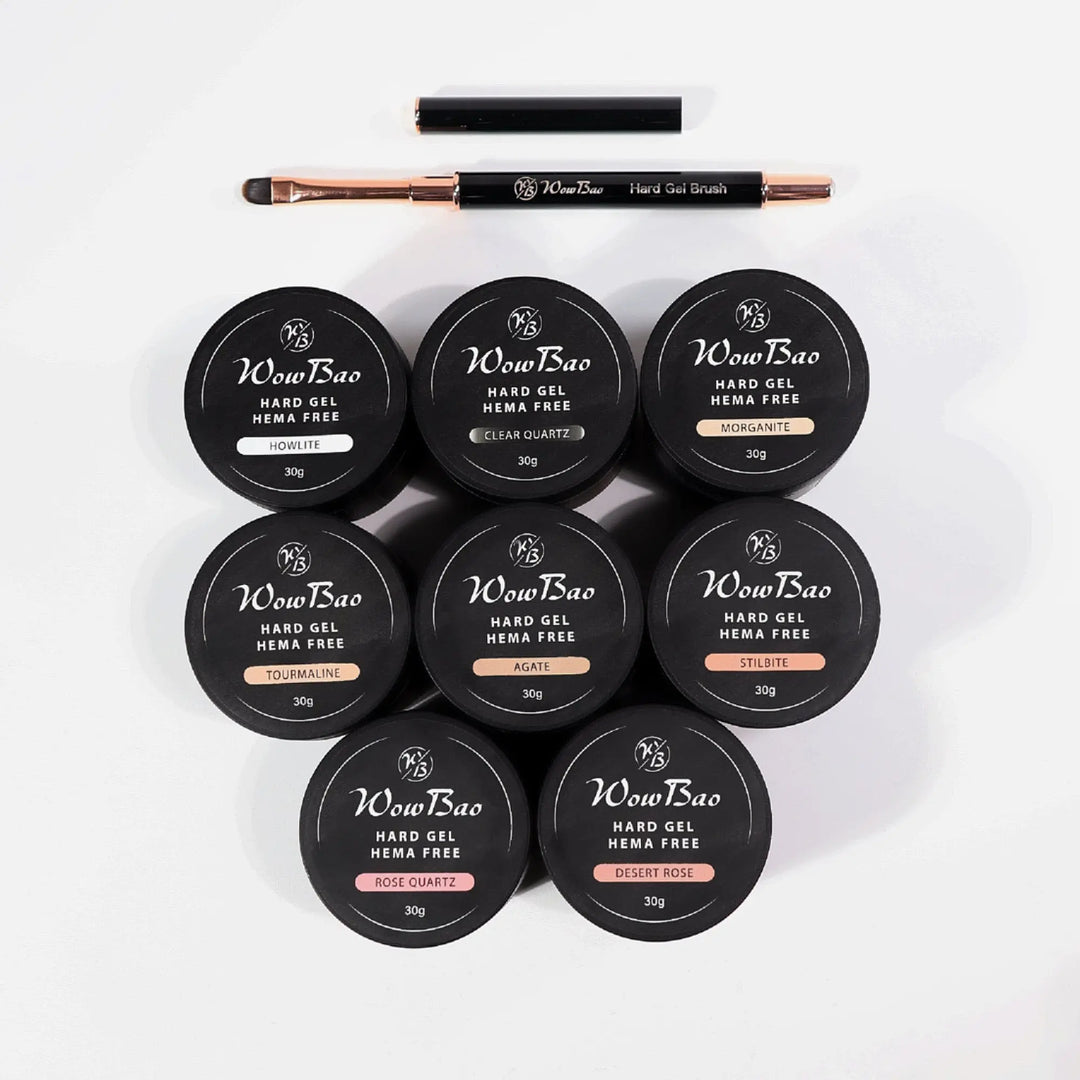 HEMA Free Hard Gel - Set of 8 + brush WowBao Nails