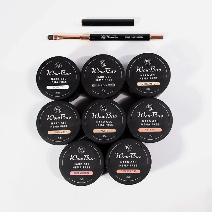 HEMA Free Hard Gel - Set of 8 + brush WowBao Nails