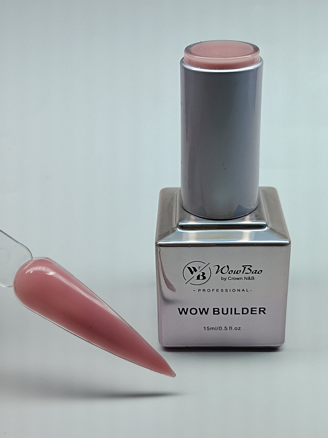 WowBao Nails BIB08 Coral Kiss WOW brush on Builder in a bottle