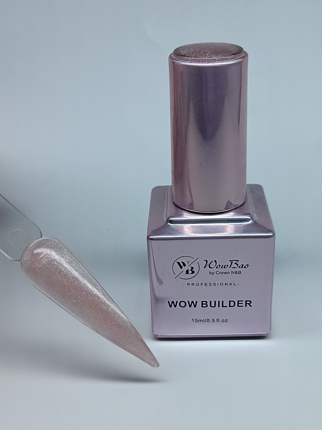 WowBao Nails BIB13 Satin Shimmer WOW brush on Builder in a bottle