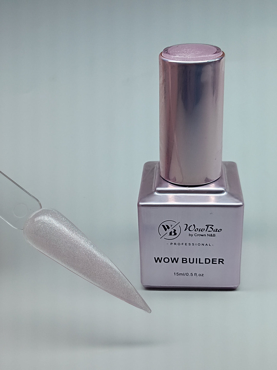 WowBao Nails BIB18 Aura Shimmer WOW brush on Builder in a bottle