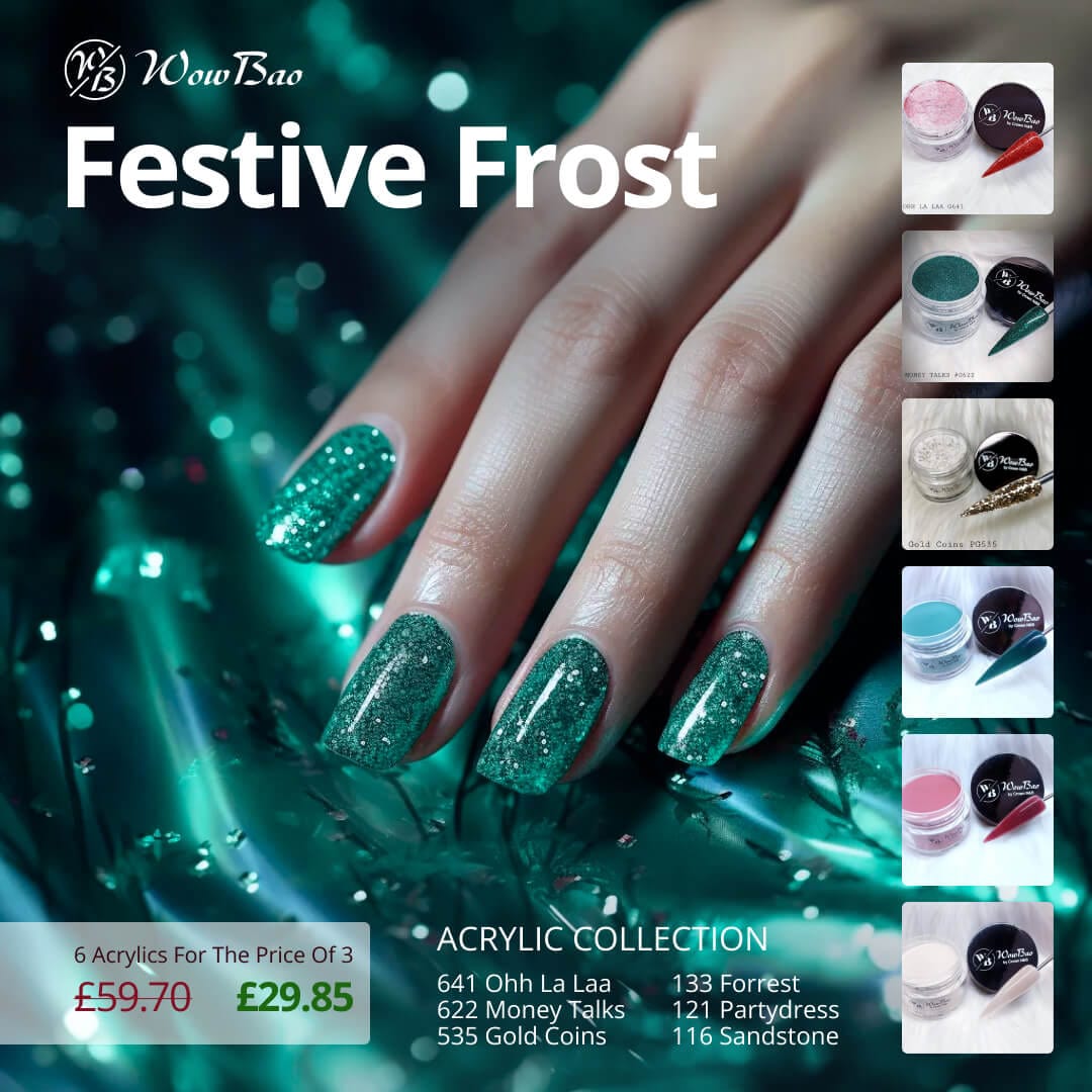 WowBao Nails Festive Frost Acrylic Collection