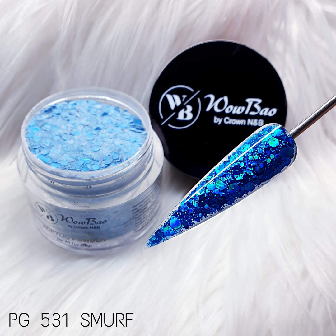 WowBao Nails 531 Smurf 1oz/28g Wowbao Acrylic Powder