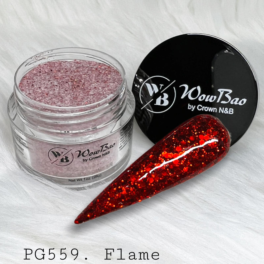 WowBao Nails 559 Flame 1oz/28g wowbao acrylic powder