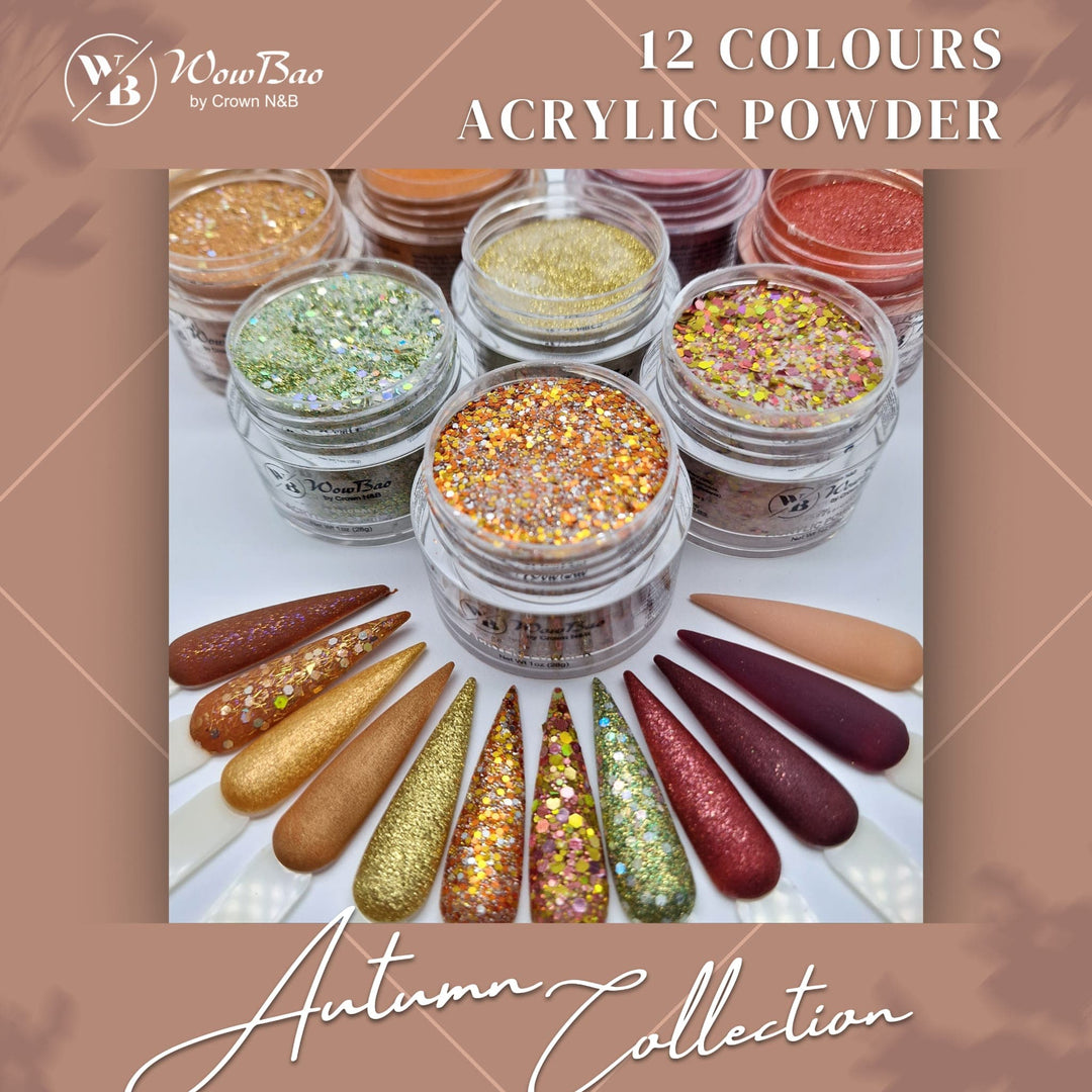 WowBao Nails Autumn acrylic collection set of 12