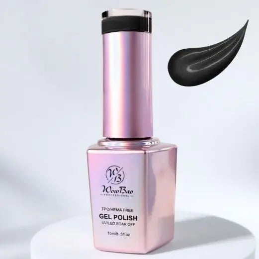 03 Jet Black, TPO / Hema-Free Gel Polish 15ml WowBao Nails