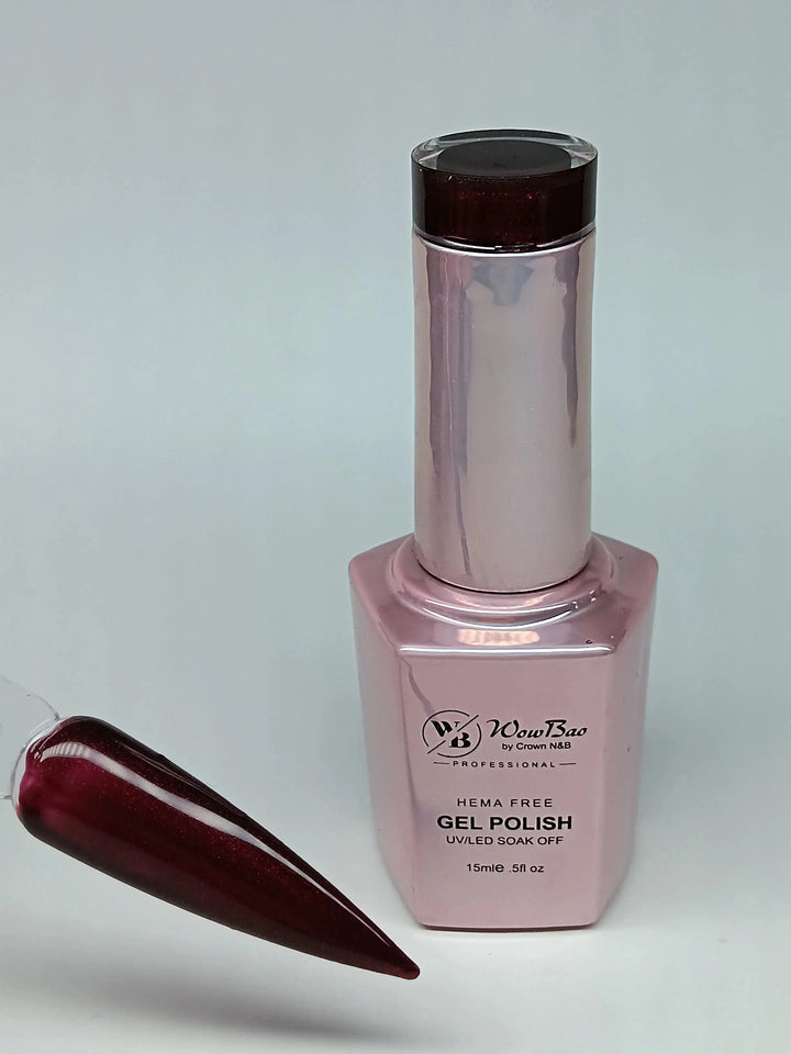 WowBao Nails 195 Blackberry, Hema-Free Gel Polish 15ml