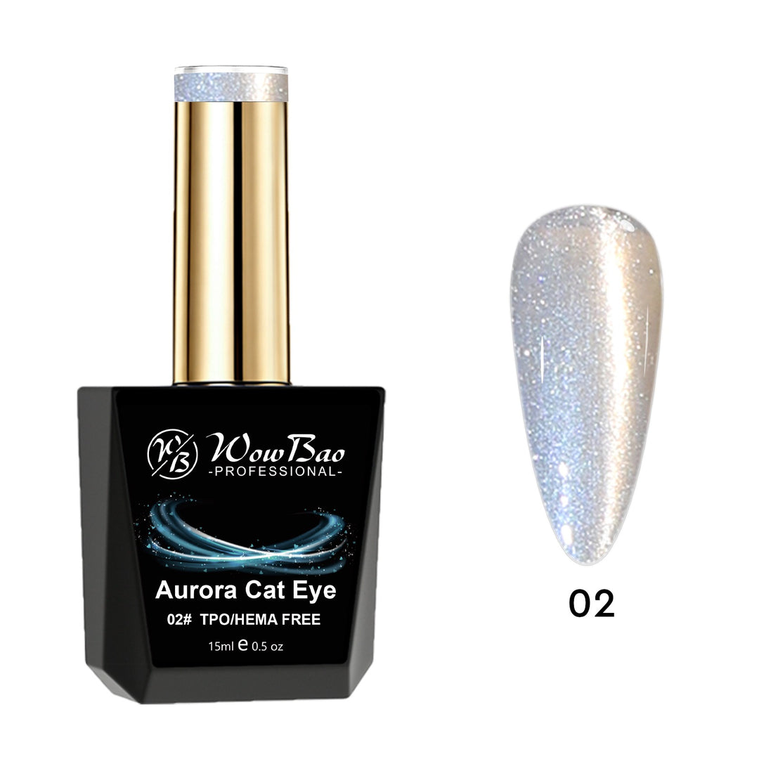 WowBao Aurora Cat Eye TPO Free Gel Polish Set of 6 - Hema-Free 15ml