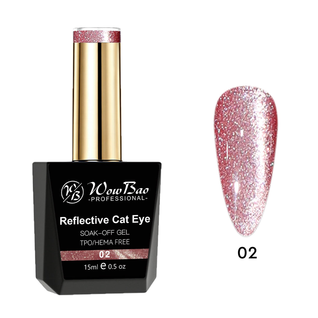WowBao Reflective Cat Eye Set of 6 collection - TPO / Hema-Free Gel Polish 15ml