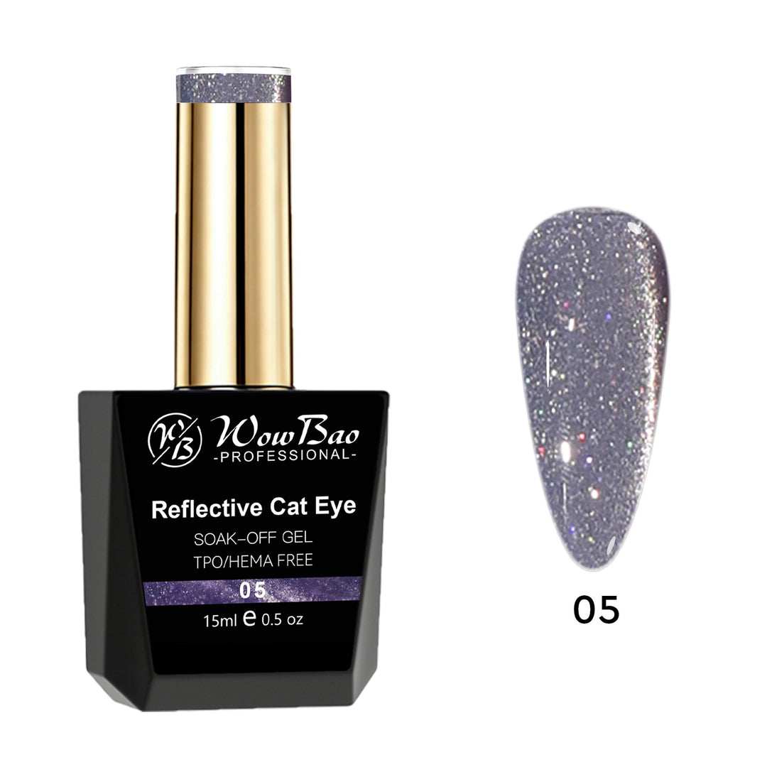 WowBao Reflective Cat Eye Set of 6 collection - TPO / Hema-Free Gel Polish 15ml