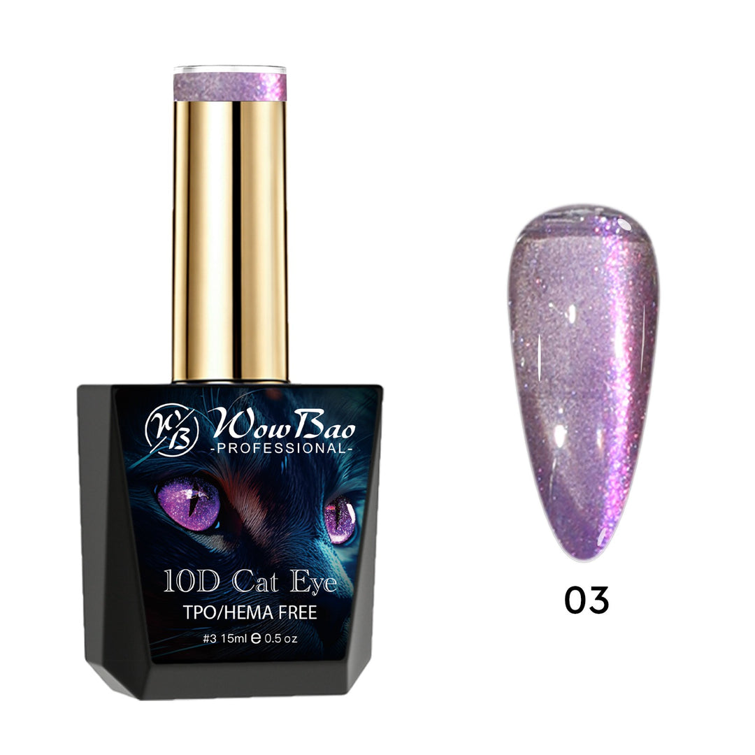 WowBao 10D Cat Eye Set of 6 collection - TPO / Hema-Free Gel Polish 15ml