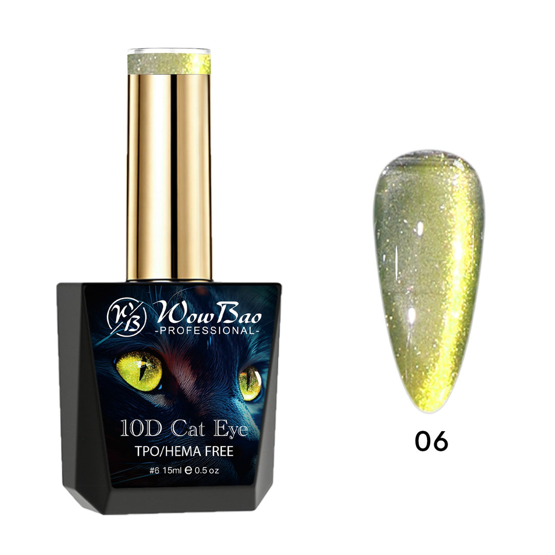 WowBao 10D Cat Eye Set of 6 collection - TPO / Hema-Free Gel Polish 15ml