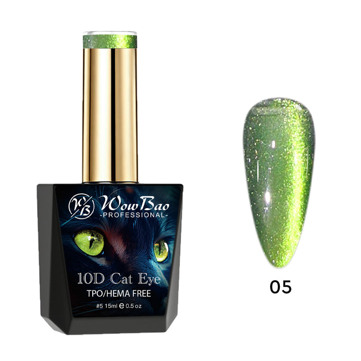 WowBao 10D Cat Eye Set of 6 collection - TPO / Hema-Free Gel Polish 15ml