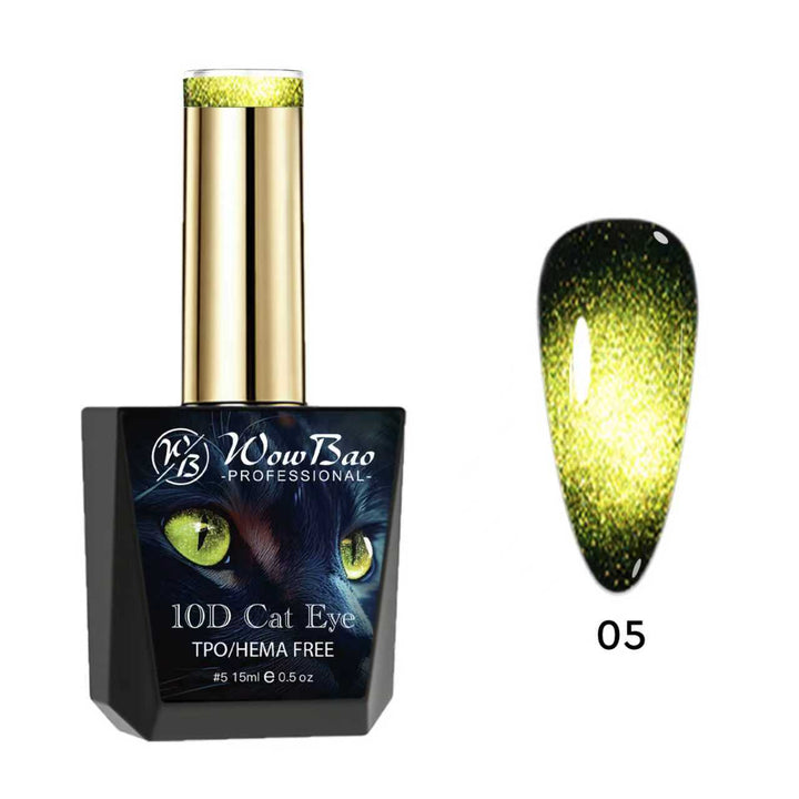 WowBao 10D Cat Eye Set of 6 collection - TPO / Hema-Free Gel Polish 15ml