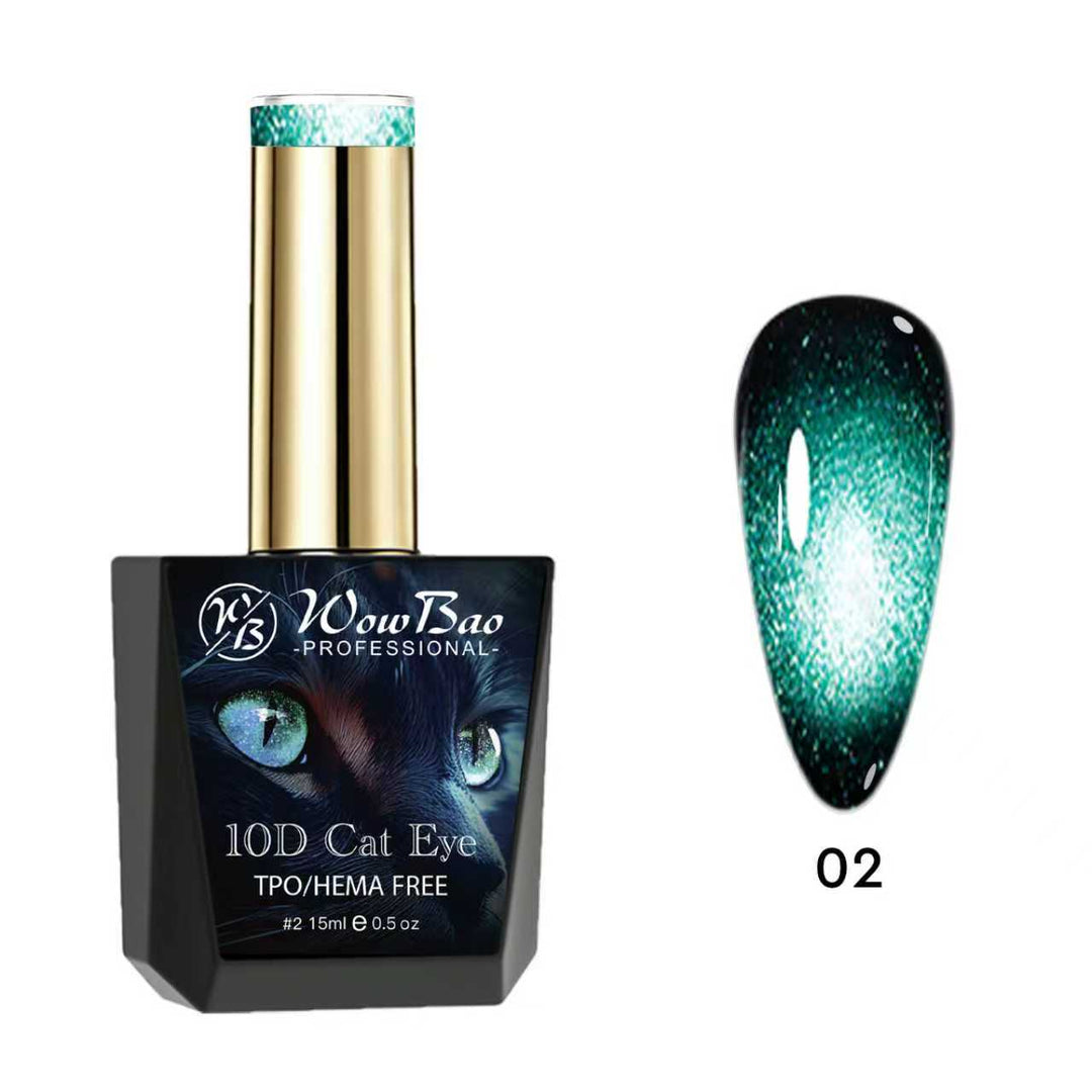 WowBao 10D Cat Eye Set of 6 collection - TPO / Hema-Free Gel Polish 15ml