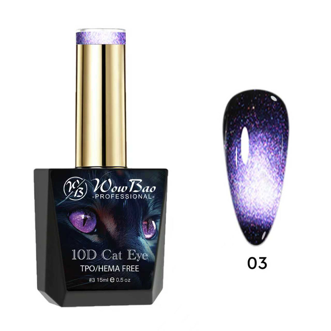 WowBao 10D Cat Eye Set of 6 collection - TPO / Hema-Free Gel Polish 15ml