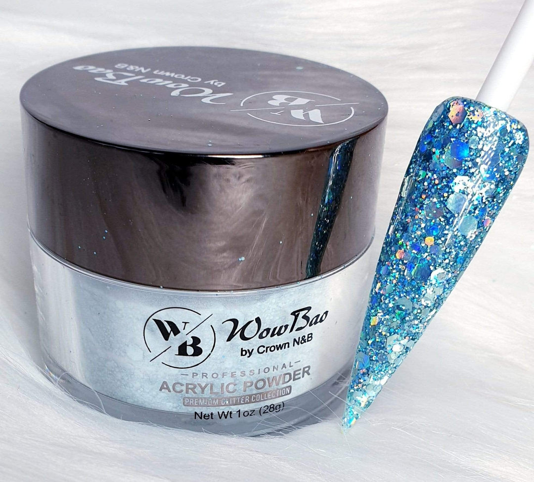 WowBao Nails 501 Blue Moon Acrylic powder Premium glitter