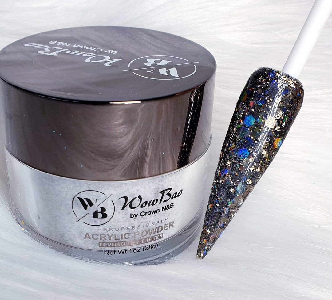 WowBao Nails 505 Onxy Acrylic powder Premium glitter