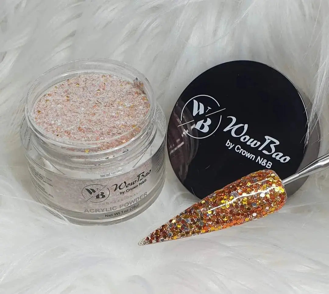 WowBao Nails 516 Citrus Sparkle Acrylic powder Premium glitter