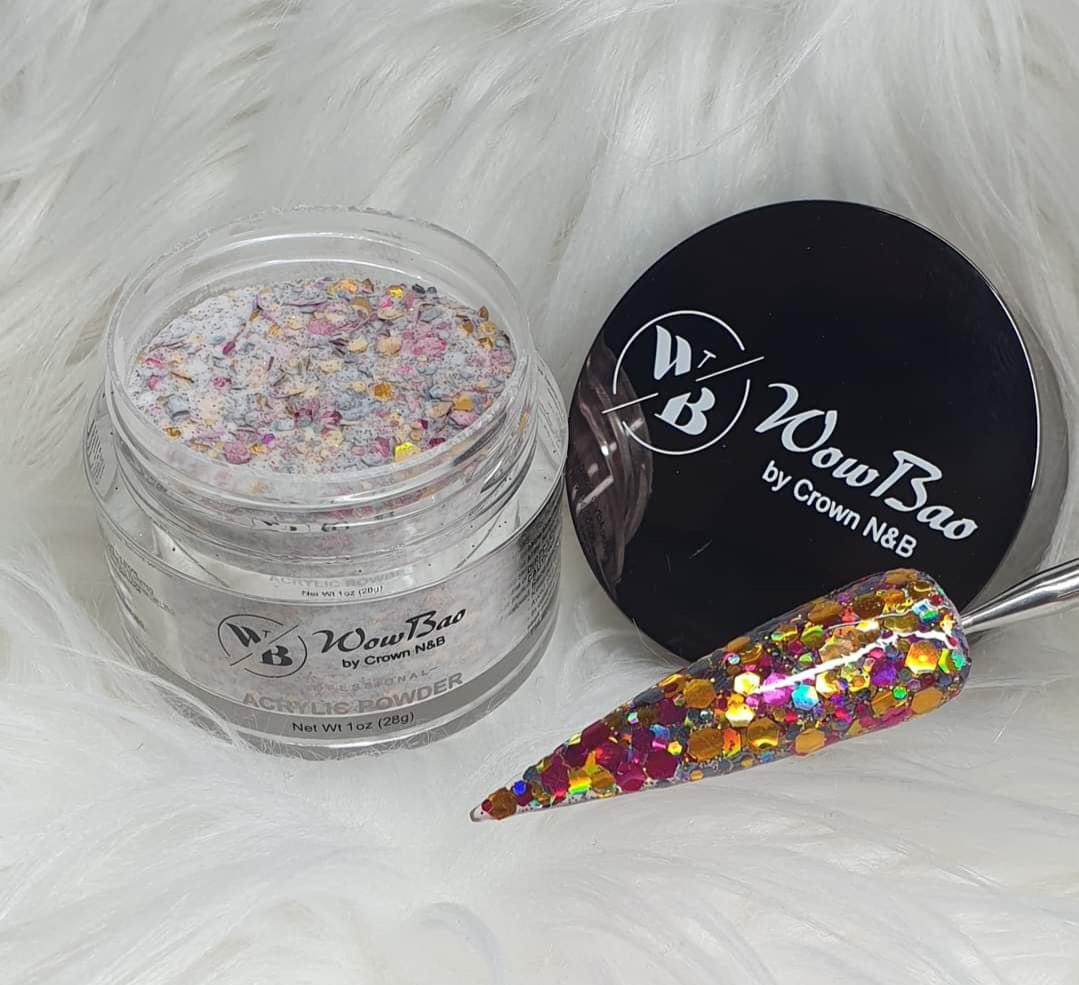 WowBao Nails 520 Carnival Acrylic powder Premium glitter