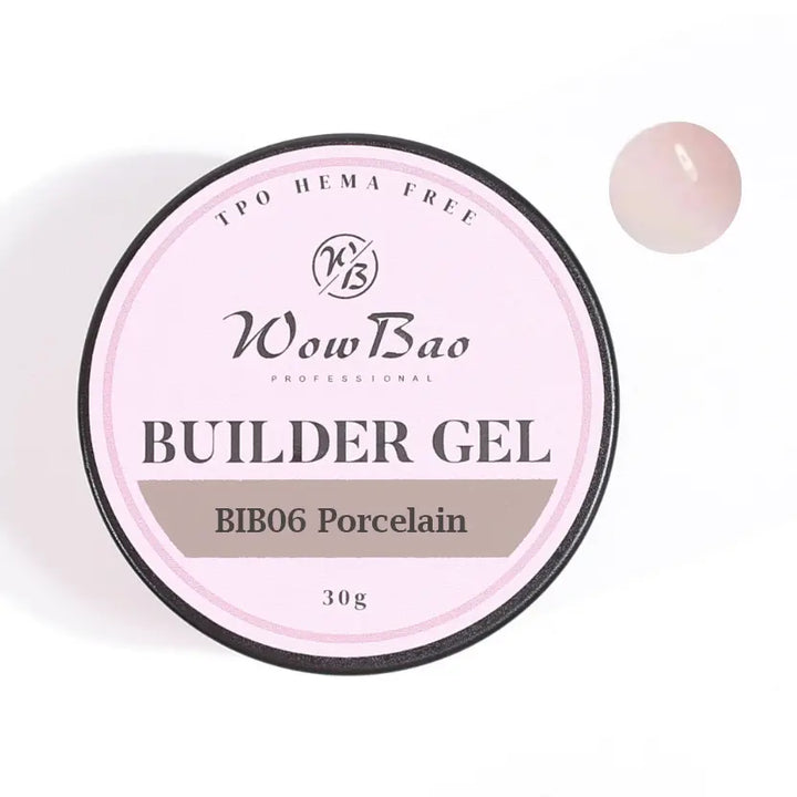 06 TPO/Hema Free Porcelain WOW Builder Gel 30g jar WowBao Nails
