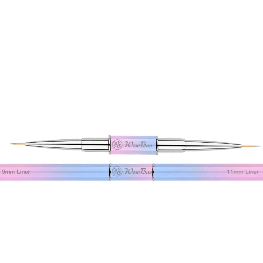 Wow Bao Nails 9mm liner Brush + 11mm liner Brush (double ended)