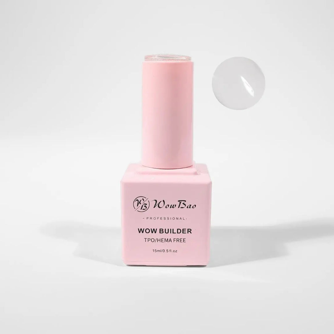 BIB01 TPO/Hema Free Clarity WOW brush on Builder in a bottle ( Clear ) WowBao Nails