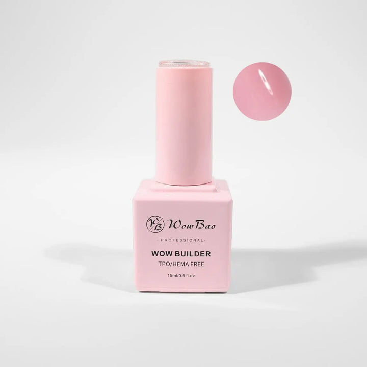 BIB08 TPO/Hema Free Coral Kiss WOW brush on Builder in a bottle WowBao Nails