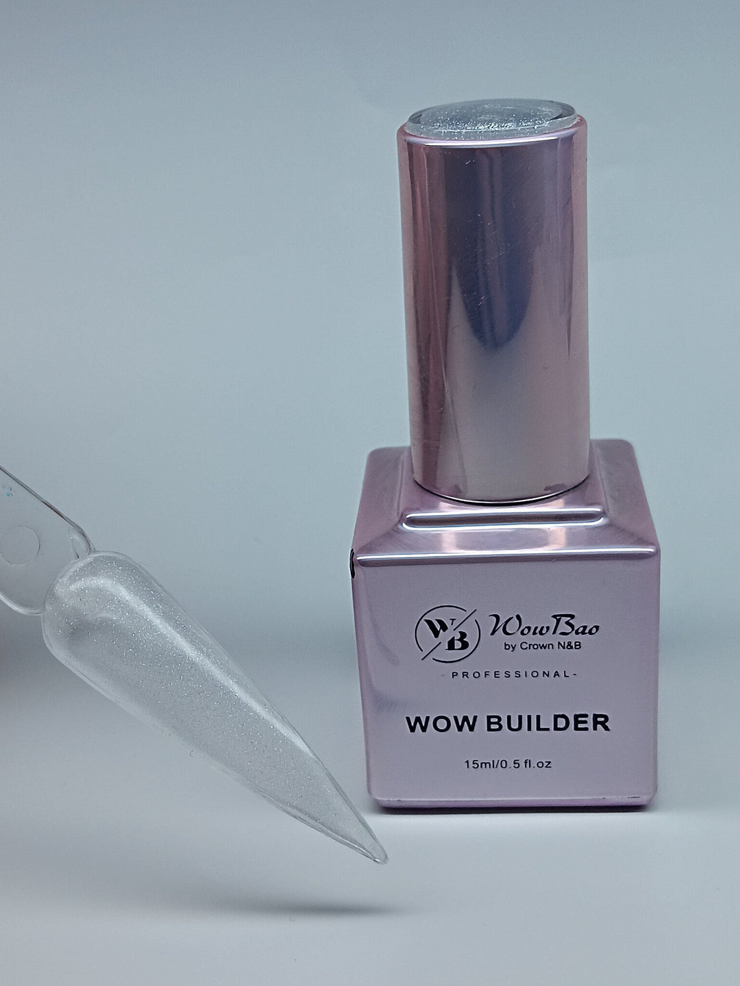 WowBao Nails BIB12 Veil Shimmer WOW brush on Builder in a bottle