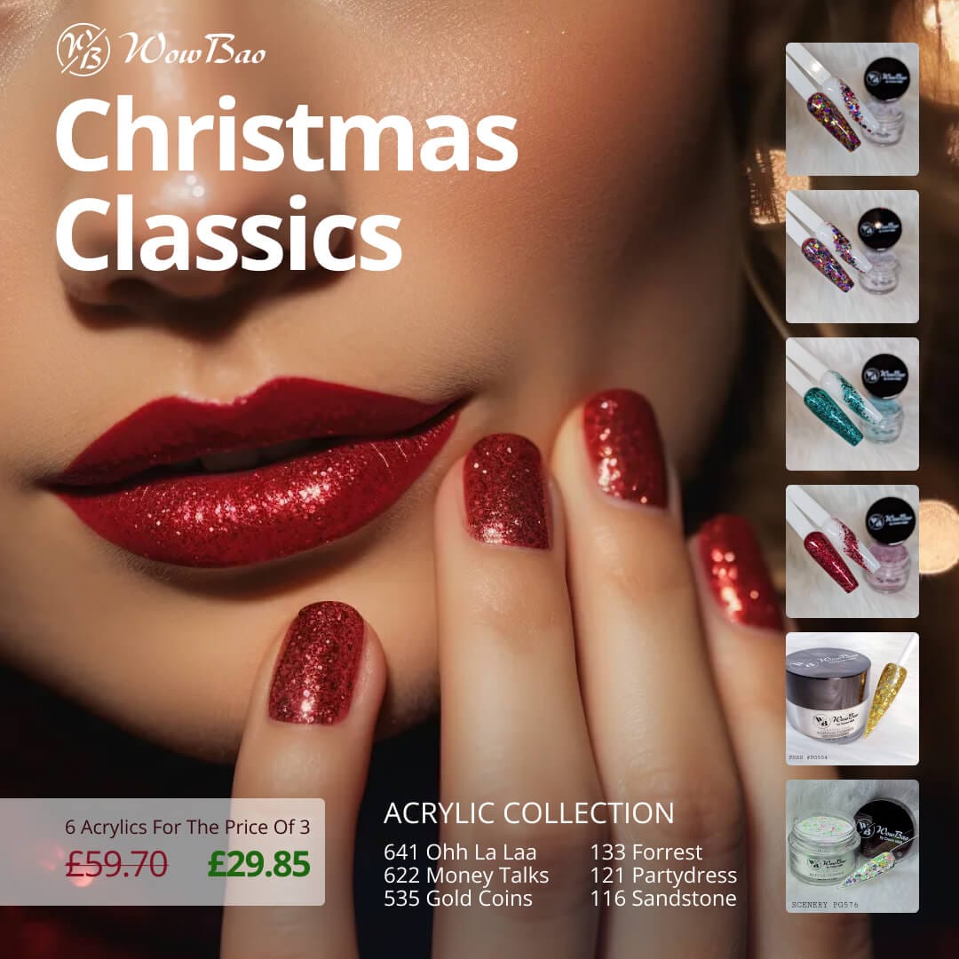 WowBao Nails Christmas Classics Acrylic Collection