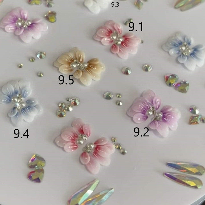 WowBao Nails Handmade Acrylic 3D Flower Style 9