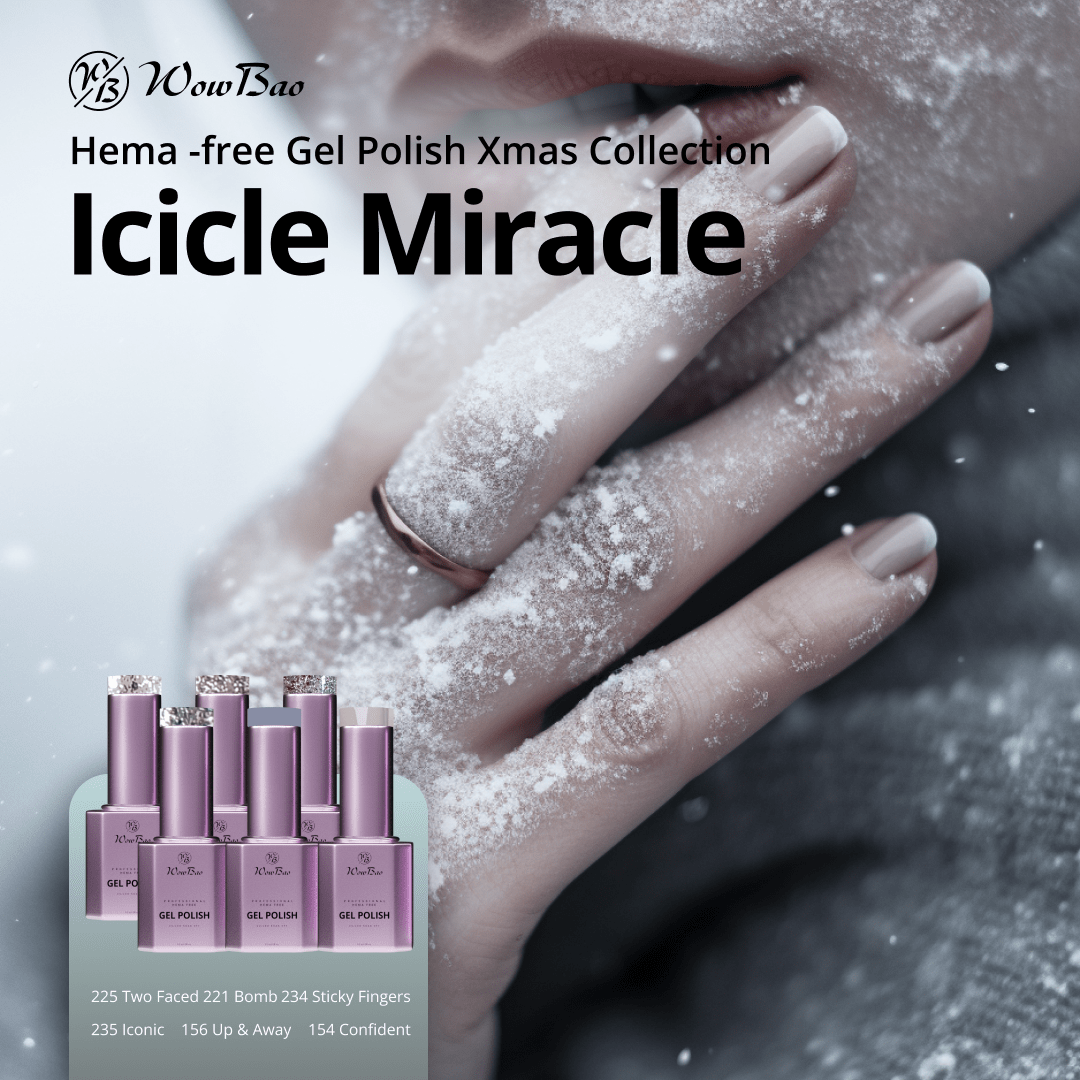 WowBao Nails Icicle Miracle - set of 6 hema free Gel Polish