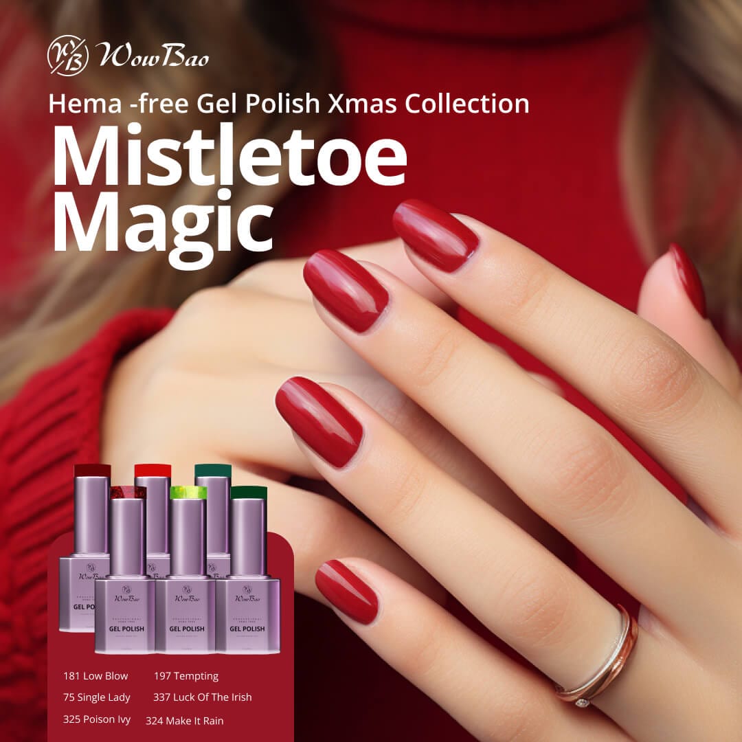 WowBao Nails Mistletoe Magic - set of 6 hema free Gel Polish