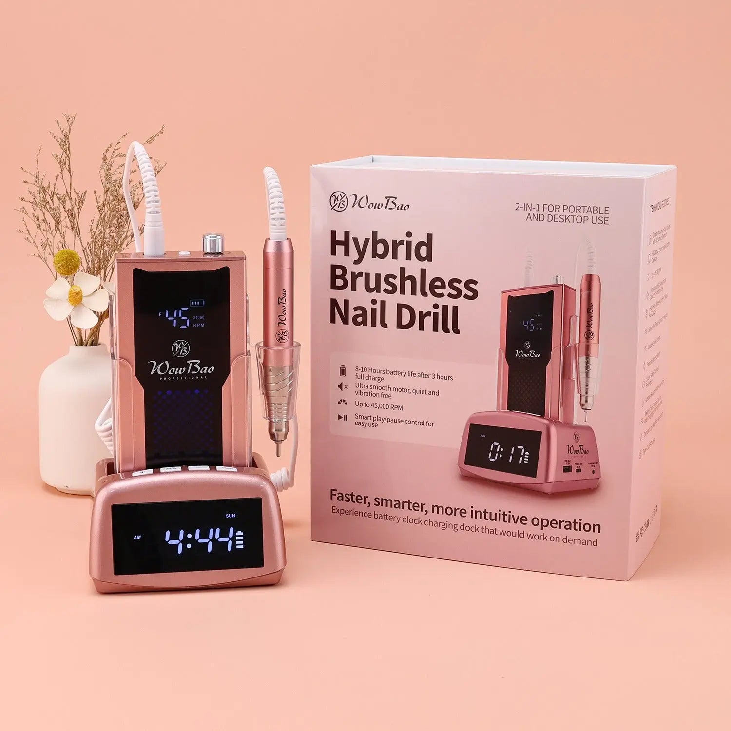 Professional Portable Hybrid Brushless Nail Drill – WowBao Nails
