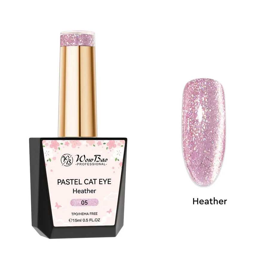 WowBao Pastel Cat Eye Set of 8 collection - TPO / Hema-Free Gel Polish 15ml WowBao Nails