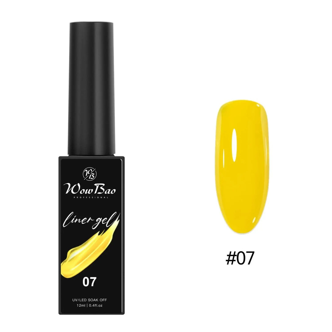 New Tpo/ Hema  free Liner Gel Paint (ORIGINAL) set of 12 colours (12ml) WowBao Nails