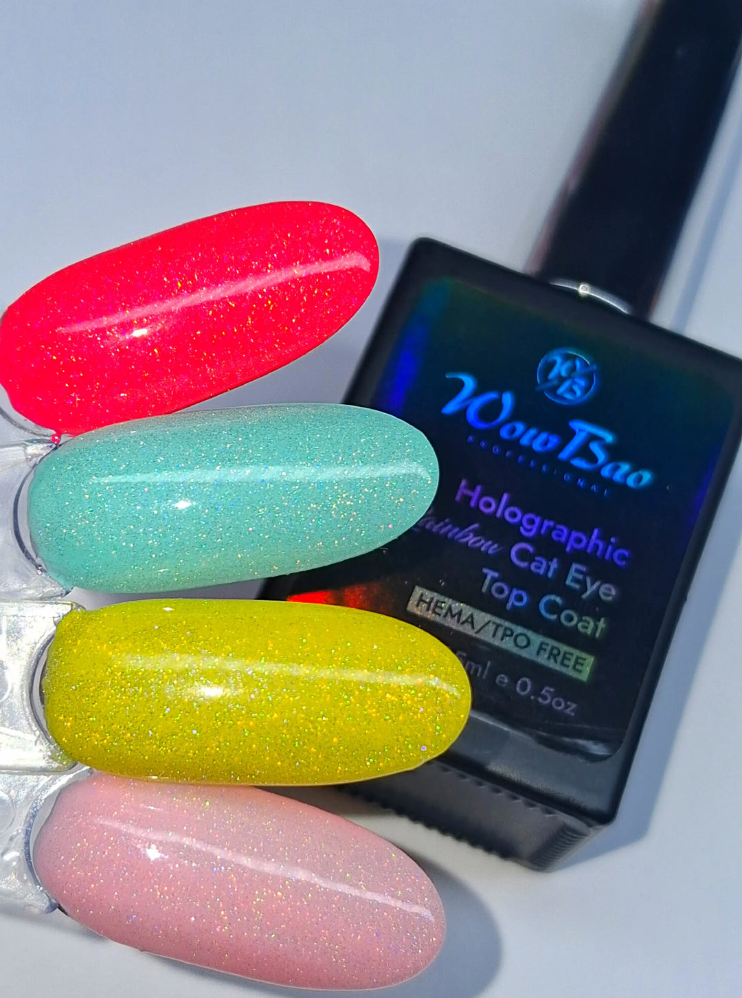 Holographic Cat Eye Top Coat Hema/TPO-Free Wow Bao Nails