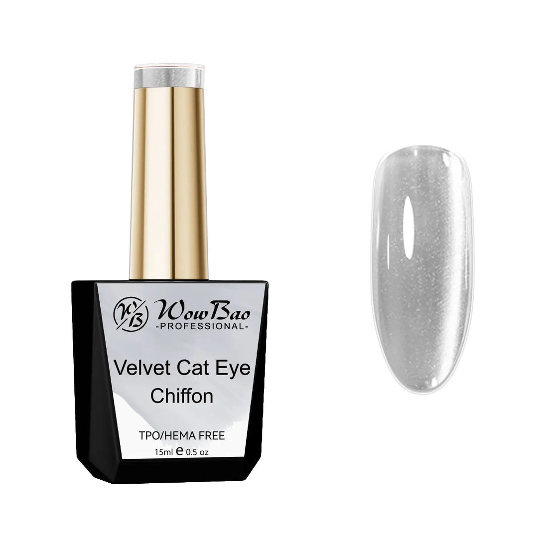 Velvet Cat Eye Chiffon - TPO / Hema-Free Gel Polish 15ml WowBao Nails