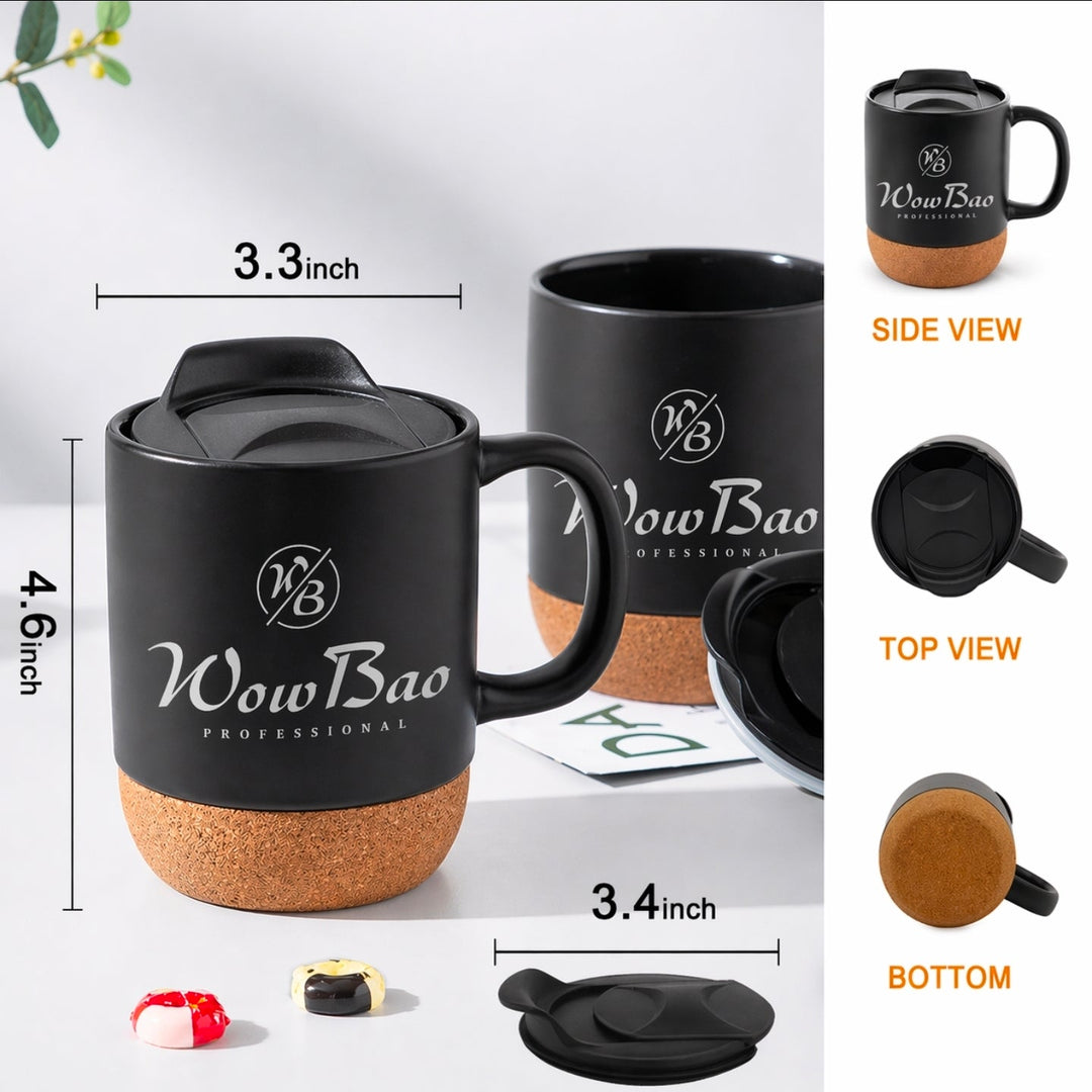 WowBao Mug - Premium Ceramic with Cork Base (350ml) WowBao Nails