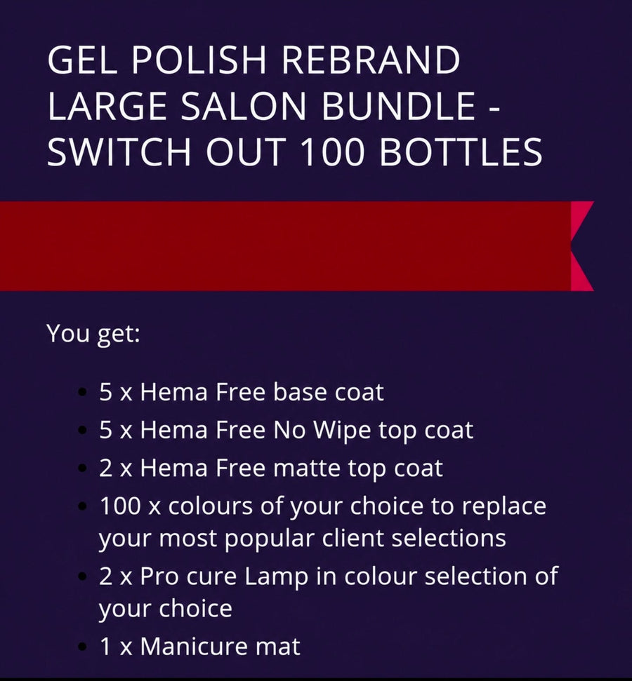 GEL POLISH REBRAND LARGE SALON BUNDLE - Switch out 100 bottles WowBao Nails