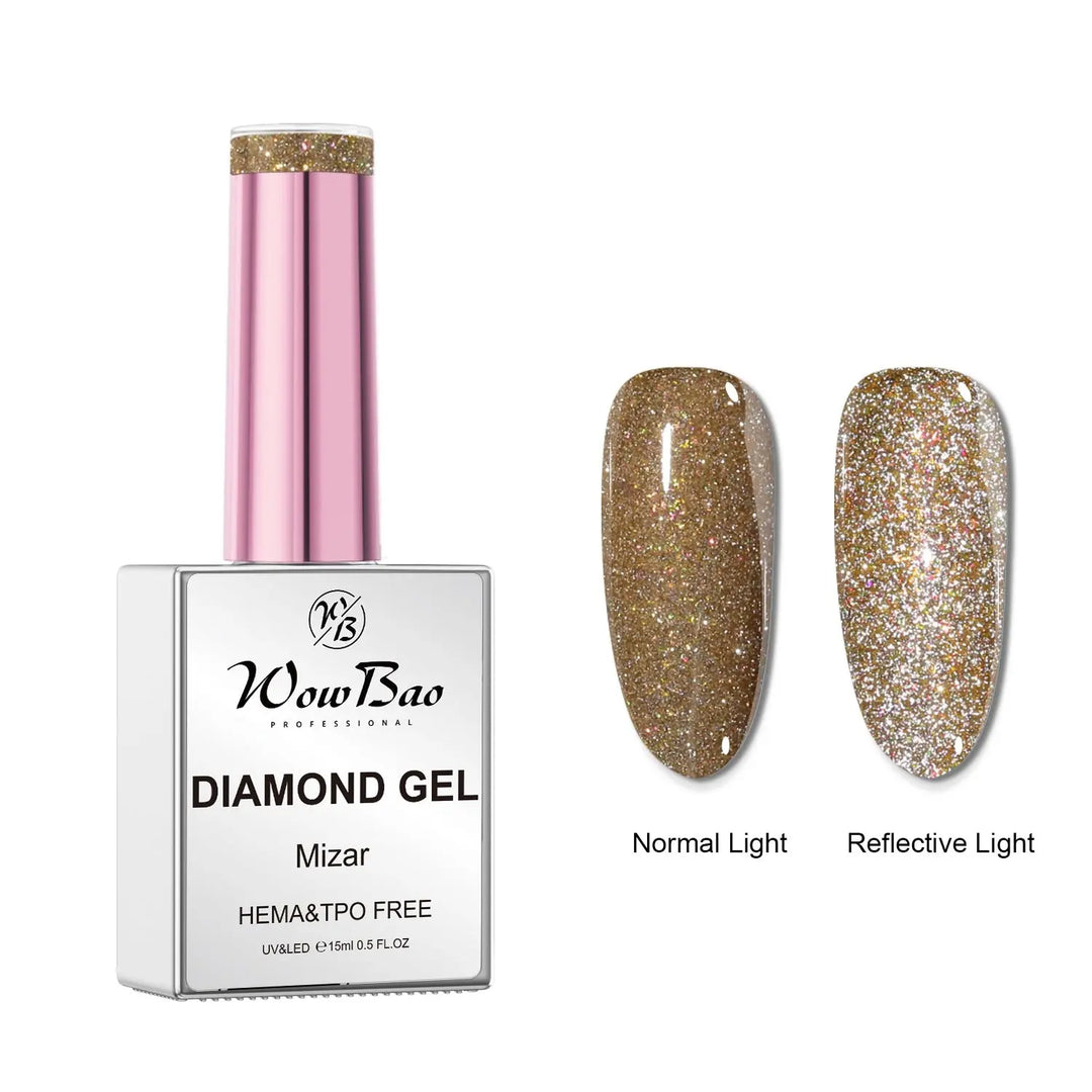 10 Mizar Betelgeuse, Hema-Free Diamond Gel Polish 15ml WowBao Nails