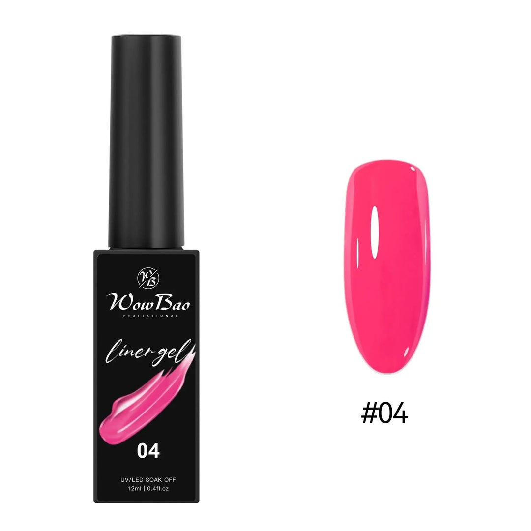 New Tpo/ Hema  free Liner Gel Paint (ORIGINAL) set of 12 colours (12ml) WowBao Nails