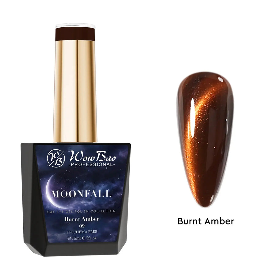 Moonfall Cat Eye collection set of 12 includes colour chart- TPO / Hema-Free Gel Polish 15ml WowBao Nails