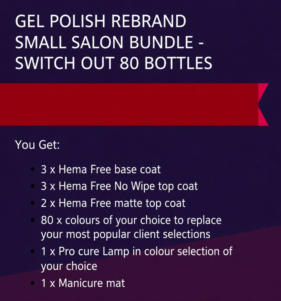 GEL POLISH REBRAND SMALL SALON BUNDLE - Switch out 80 bottles WowBao Nails