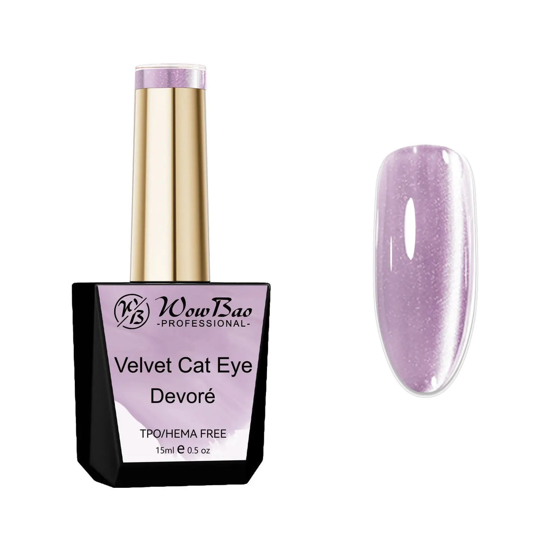 Velvet Cat Eye Devore - TPO / Hema-Free Gel Polish 15ml WowBao Nails
