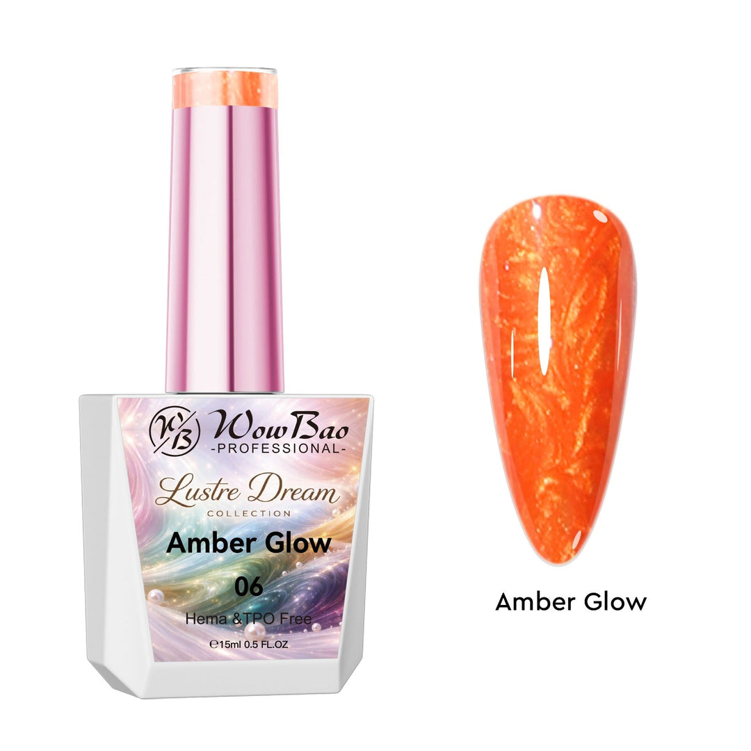6 Amber Glow - TPO / Hema-Free Gel Polish 15ml WowBao Nails