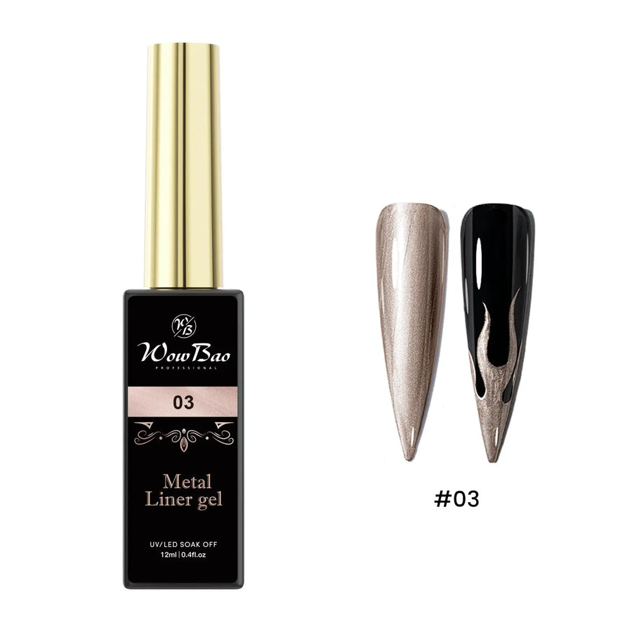 03 Metalic gel liners TPO/Hema free 15ml WowBao Nails